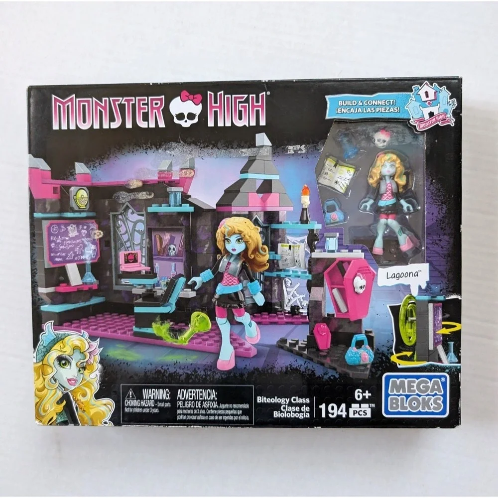 Monster High Biteology‎ Class Mega Bloks Set Sealed 2015 Lagoona Blue